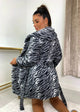 New Ladies Plush Fleece Warm Bathrobe