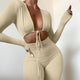 Navel Lace-Up Long Sleeve  One-Piece