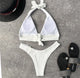 2021 Ribbed Bikini Mid Waist Brazilian Bather Swimwear
