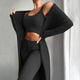 Velvet Cardigan Suit Gym Fitness Clothes