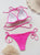 Solid Two Piece Brazilian Bikini Swimwear