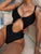 Black One Piece 2022 New Swimwear Padded Hollow Out Push Up Swimsuit